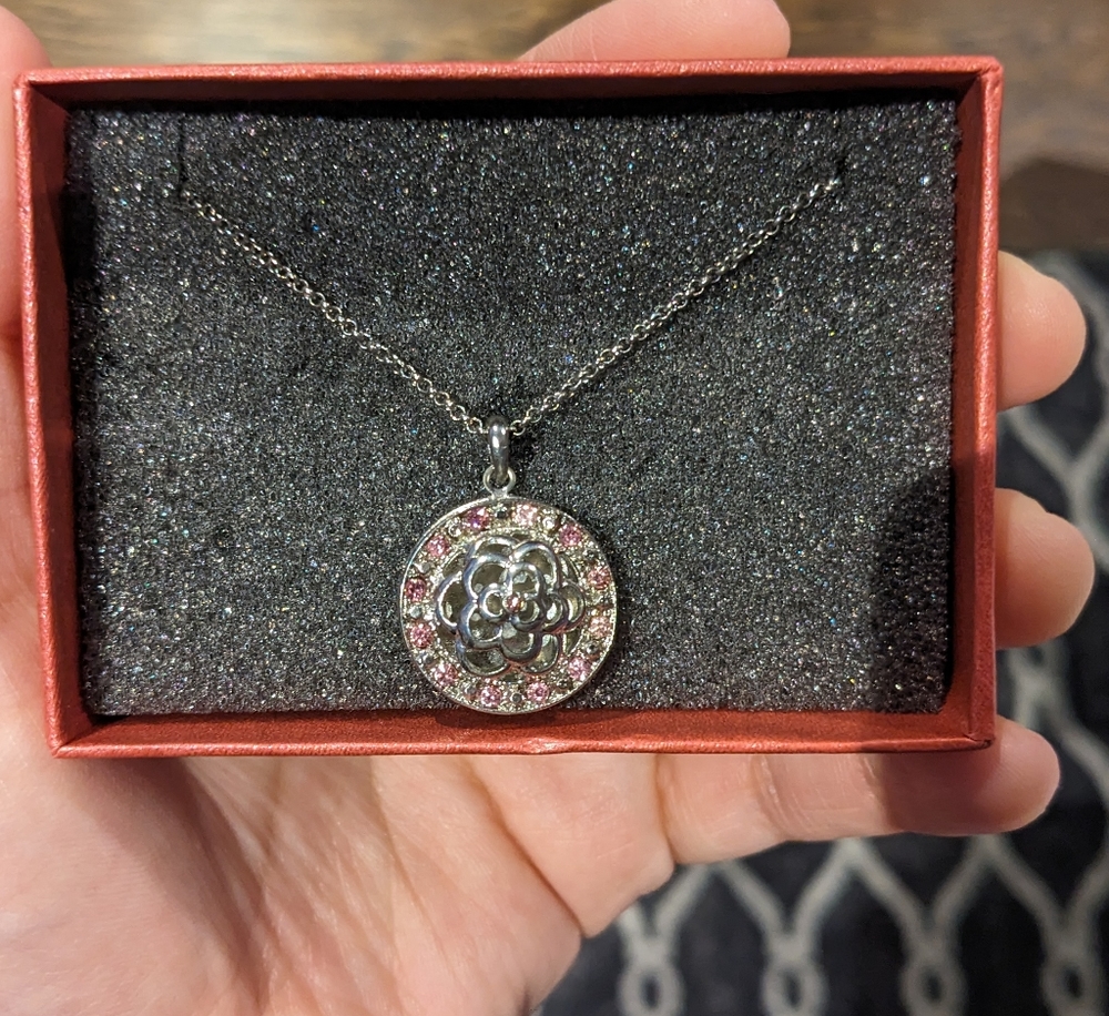Pink Rhinestone Locket